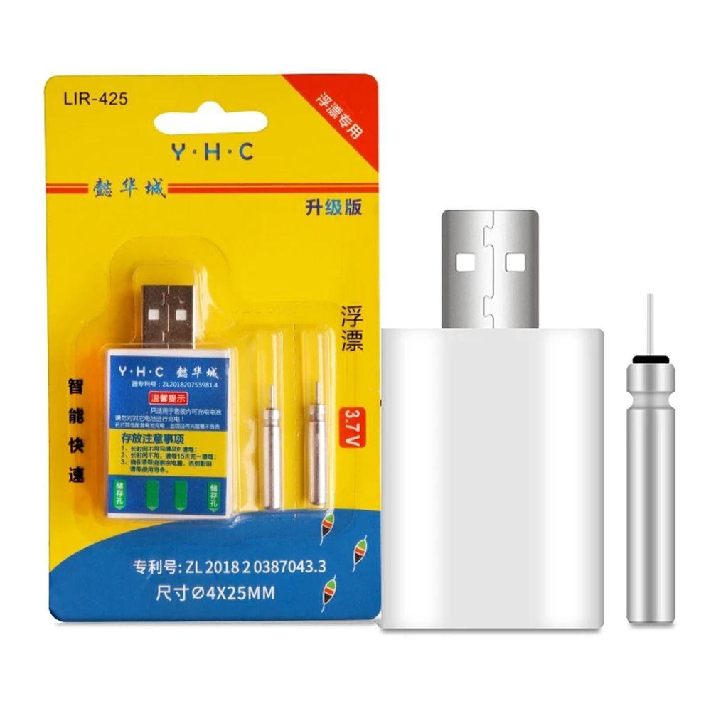 4 Holes Fishing Float Battery Night Fishing Accessories Electronic Floats Batteries USB Charger