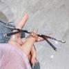 1pc Rimless Glasses for Women & Men Trendy Rectangle Glasses Fashion Accessory