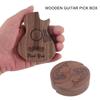 Wood Guitar Pick Storage Box Container Rotating Open Guitar Plectrums Cases Guitar Pick Collector Guitar Accessories