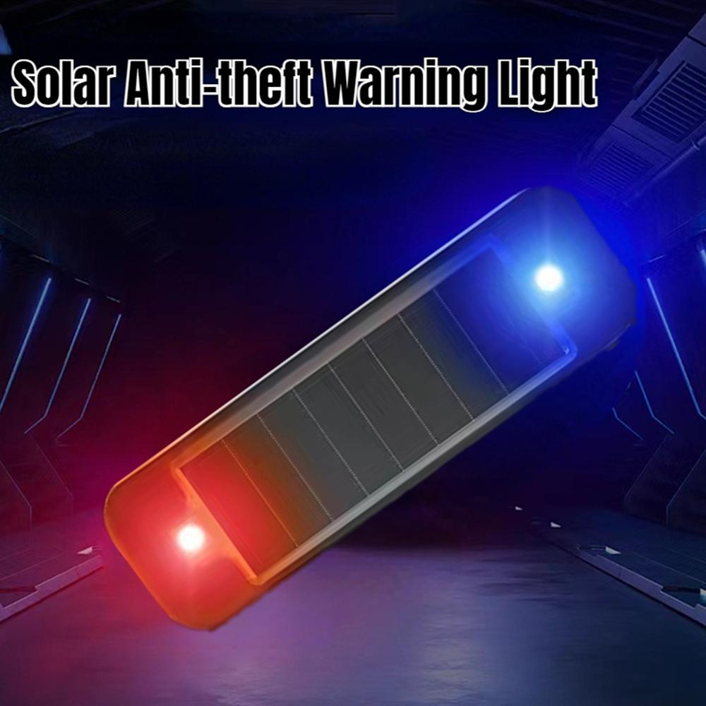Night Security Simulated Alarm Wireless Anti Theft Caution Lamp Flashing Dummy Alarm Lamp Mini LED Solar Power Car Warning Light