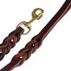 Long Leather Braided Dog Leash Brown Dog Traction Rope Pet Products   Medium Large Pet