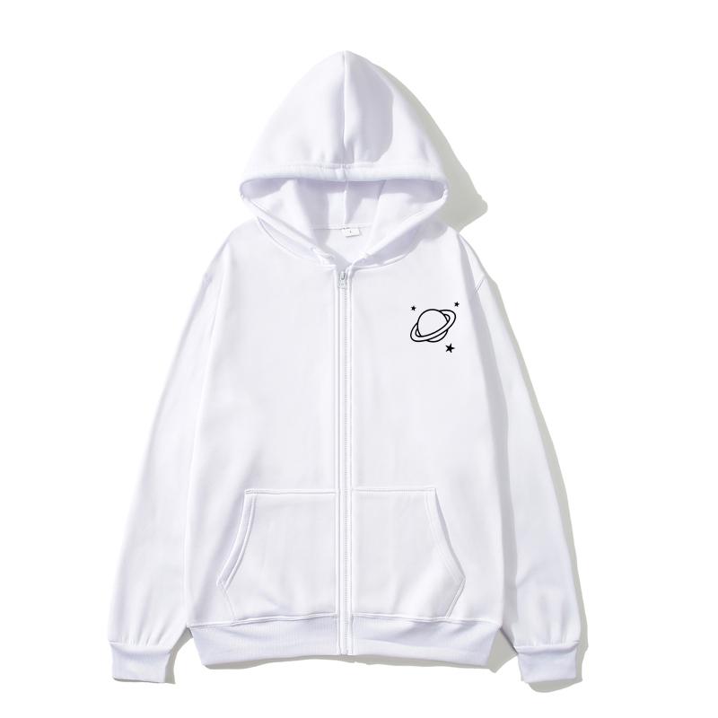 Планетарный космический корабль Толстовка с капюшоном на молнии Модные большие толстовки Женские толстовки с длинным рукавом с карманом Одежда Планетарный космический корабль Толстовка с капюшоном на молнии Женские толстовки