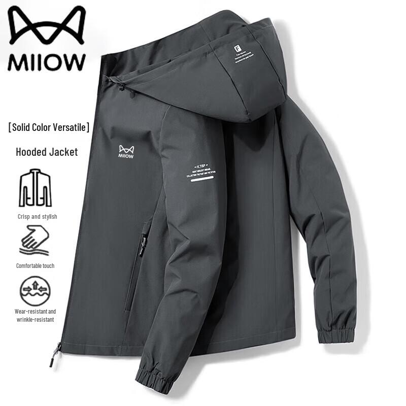 Miiow Men's Hooded Casual Jacket