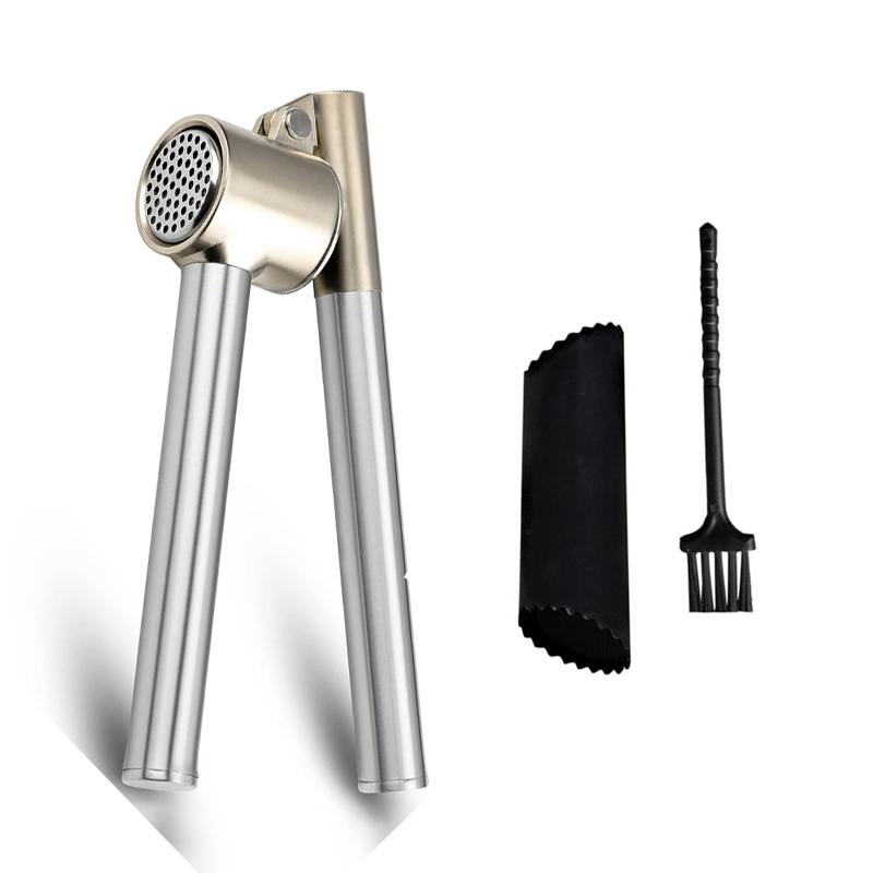 Чеснок пресс из нержавеющей стали щетка для чистки набор ручной пресс для чеснока имбирь измельчитель чеснока кухонный инструмент DIY чеснокодавилка