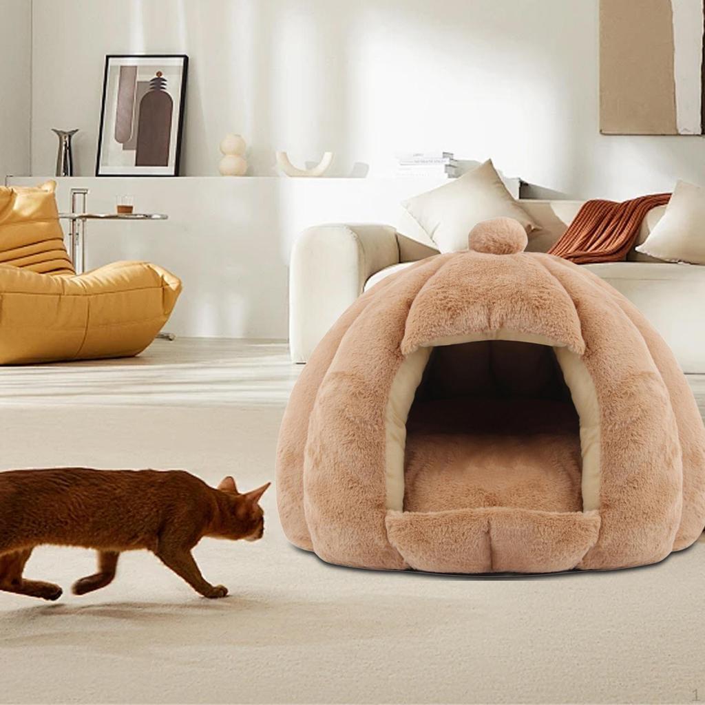 Semi Closed Cat Nest Autumn Winter Bed Kennel Shelter Pet Pets Cave for Kitten Hamster