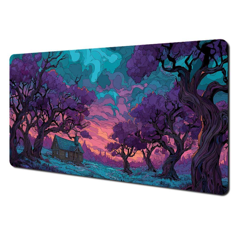 Fantasy Giant Mushroom Forest Mtg Playmat Magic Card Battle Mat Nonslip Durable 35x60cm Commander Playmat Tapete Magic Mtg