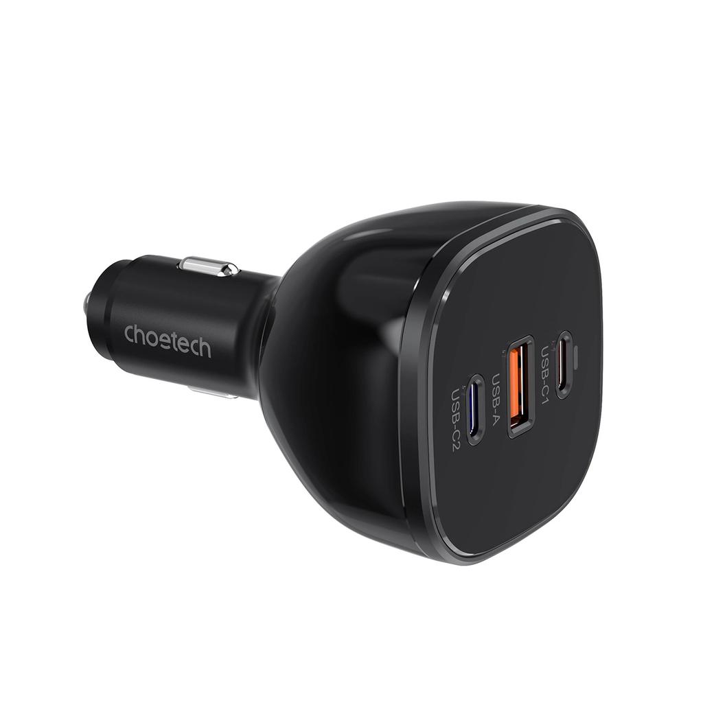 Ładowarka Choetech Tc0024 Samochodowa 160W 2X Usb-C Pd 3.1 1X Usb-A - Czarna