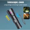 20000LM High Power LED Flashlight Built-in Battery Aluminum Alloy Camping Night Fishing Torch Power Bank Zoomable Hand Lantern
