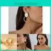 Elegant Alloy Geometric Hollow Out Earrings Fashion Street Style For Women