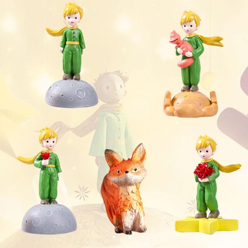 Top Quality Resin Crafts Little Prince Fox Cake Baking Eternal Flower Mini Ornaments Wholesale