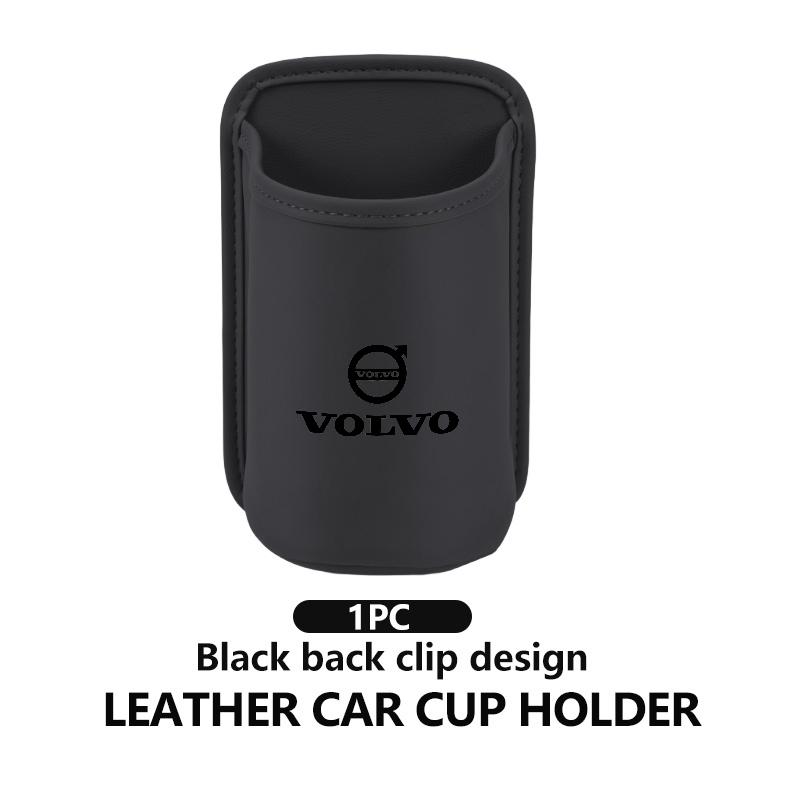 AABBD1 Leather Car Seat Cup Holder Hang Drink Storage Box Accessorie For Volvo V40 V60 C30 C70 S60 S80 S90 XC40 XC60 XC70 XC90 T6