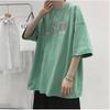 Men Short Sleeve T-Shirts Letter Graphic Print Half Sleeve Tshirts Pullover T-shirt Casual Tee Man Korean Casual Round Neck Retro Tops For