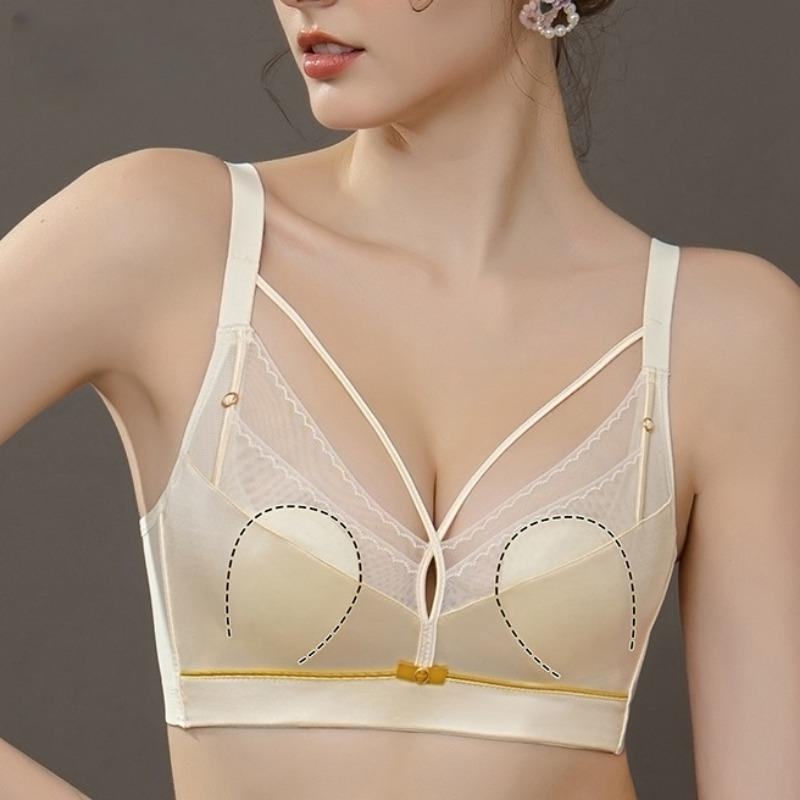 Новое летнее атласное ультратонкое модное нижнее белье без стального кольца. Мягкий и удобный регулируемый бюстгальтер со сборками.