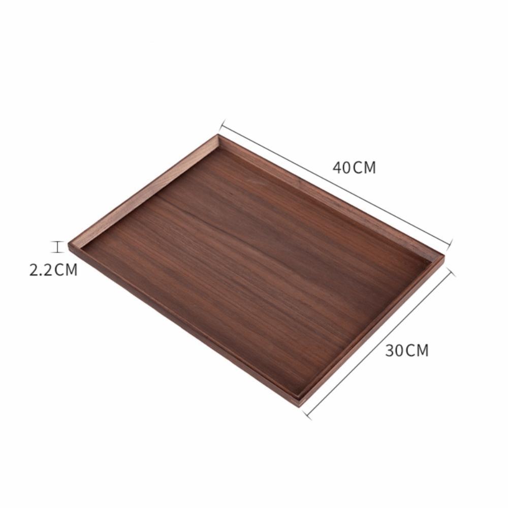 Solid Wood Serving Plate Smooth Polished Decorative Platter Elegant Food Tray Home Decor