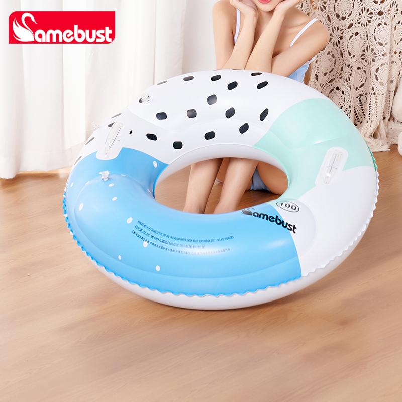 Camebust Три-воздушных подушки плавательный круг для взрослых надувной спасательный круг большой плавающий круг Macaron взрослый круг для начинающих плавательные трубки