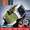 Нейлоновый холщовый ремешок для часов Casio AE1200 AE1300 A158W/A159 A168 W-218H DW-H5600 Ремешок с выпуклым креплением Мужской Наружный спорт Браслет