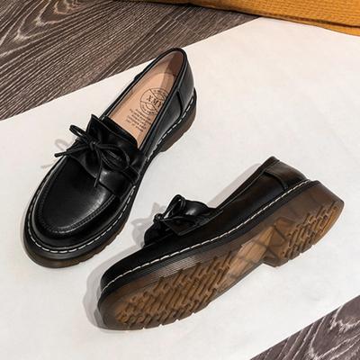 Маленькие кожаные туфли, женская модная форменная обувь, весна/осень, новые большие мокасины, низкие туфли Zapatos De Mujer (1 см-3 см) Надевать