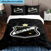 3pcs Fc Crest Design Printed Bedding Set Duvet Cover Closure Includes 1 Duvet Cover & 2 Pillowcases Bedding Sets Home Decor Gifts