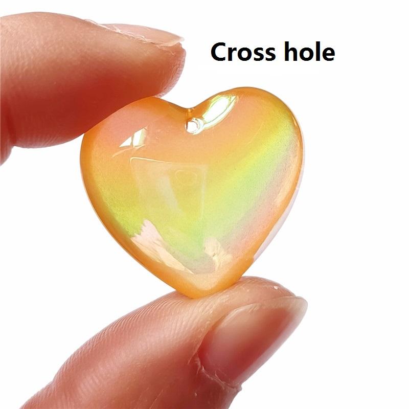 Креативные светящиеся ювелирные аксессуары, свободные бусины желейного цвета, модное ожерелье, персиковое сердце, браслет «сделай сам», материалы ручной работы, Aurora Dazzle 5 шт.