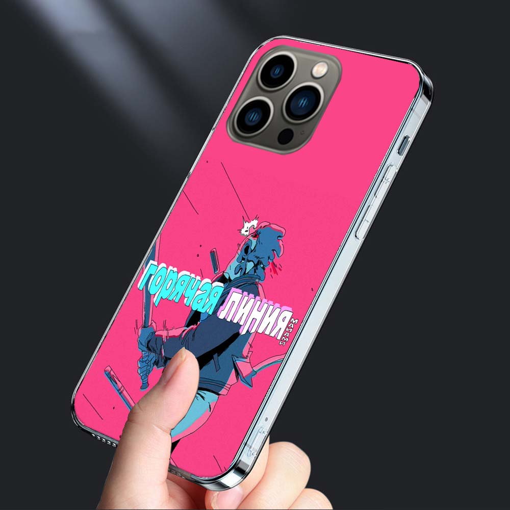 Игровой чехол Hotline Miami для iPhone 16E 15 Pro 14 Plus 17E 16 17 Pro Max Air 11 12 13 Mini Ударопрочный Capa Милый чехол TP