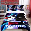 3pcs Duvet Cover Set (1*Duvet Cover + 2*Pillowcase, Without Core), Custom Name Five Nights at Freddy's Pattern Bedding Set, Home Bedroom Decor Gift