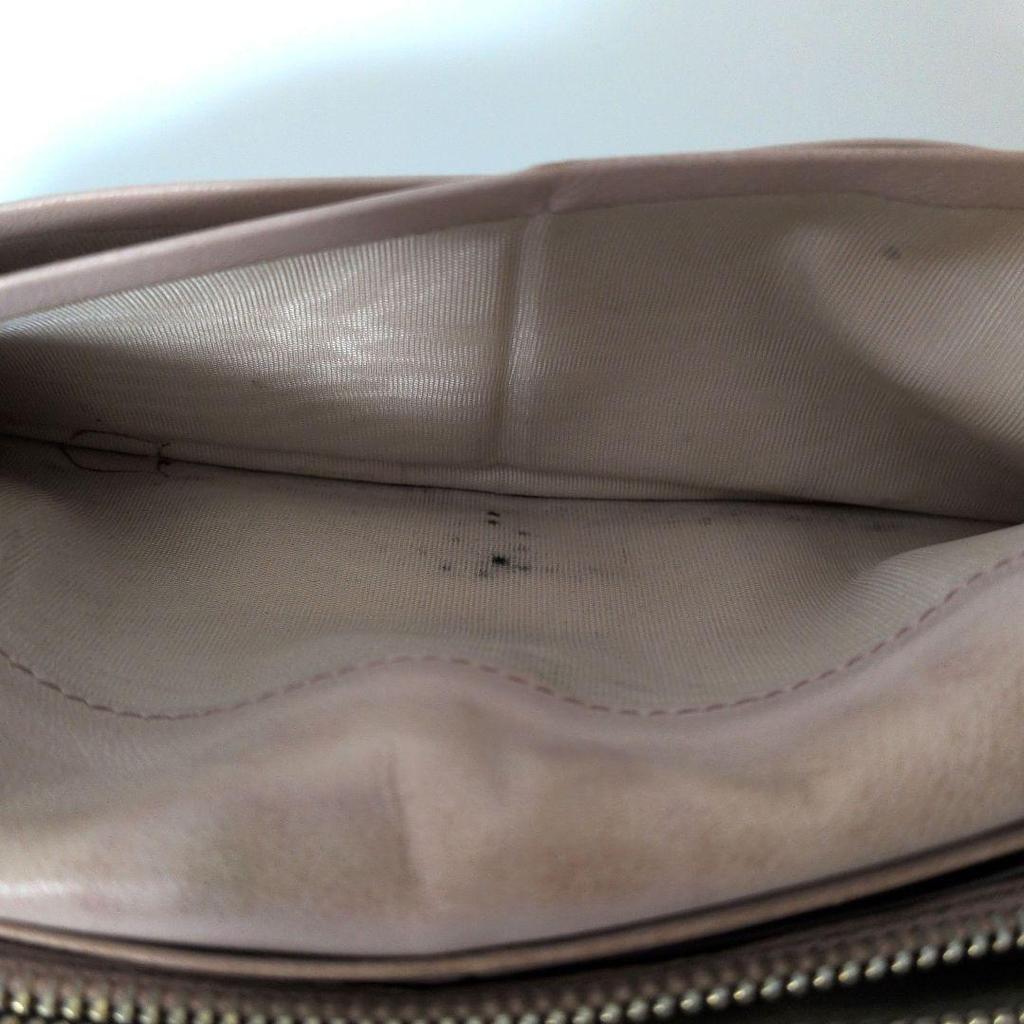 Used PRADA long wallet NAPPA GAUFFRE pink beige