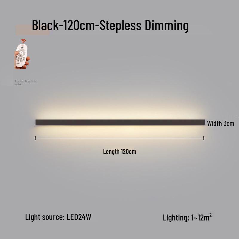 Minimalist Modern Long Strip Wall Lamp for Bedroom, Living Room, or Sofa Side