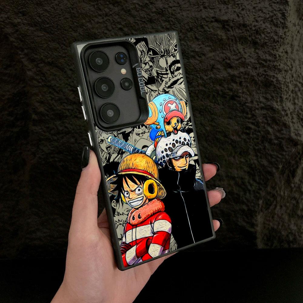 Case For Samsung S26 S25 S24 Ultra O-One Piece Cartoon Cases For Galaxy S23 S22 S21 FE S20 Ultra S26 Plus Shockproof Phone Cover