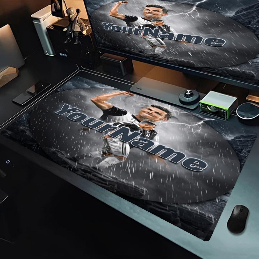 Cristiano Ronaldo Customizable Name Mouse Pad Keyboard Mat Computer Desk Keyboard Mat Nonslip Rubber Base