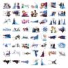 55PCS Cartoon Disney Frozen Graffiti Sticker DIY Decoration PVC Waterproof Skateboard Notebook Graffiti Toy