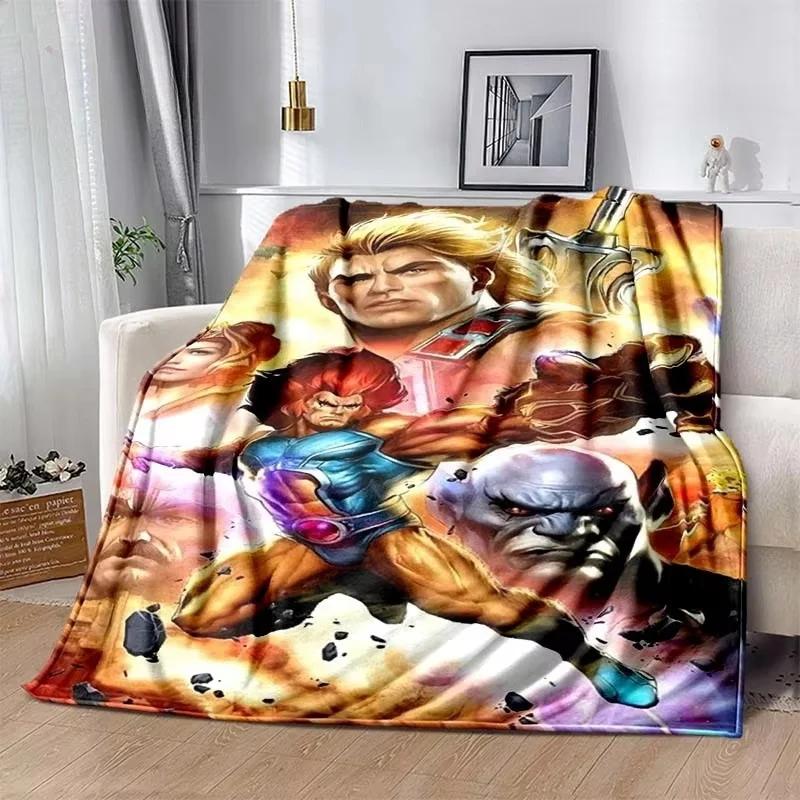 Fashion Cartoon Thundercats Printed Blanket Picnic Blankets Warm Blanket Soft and Comfortable Blanket Home Travel Birthday Gifts
