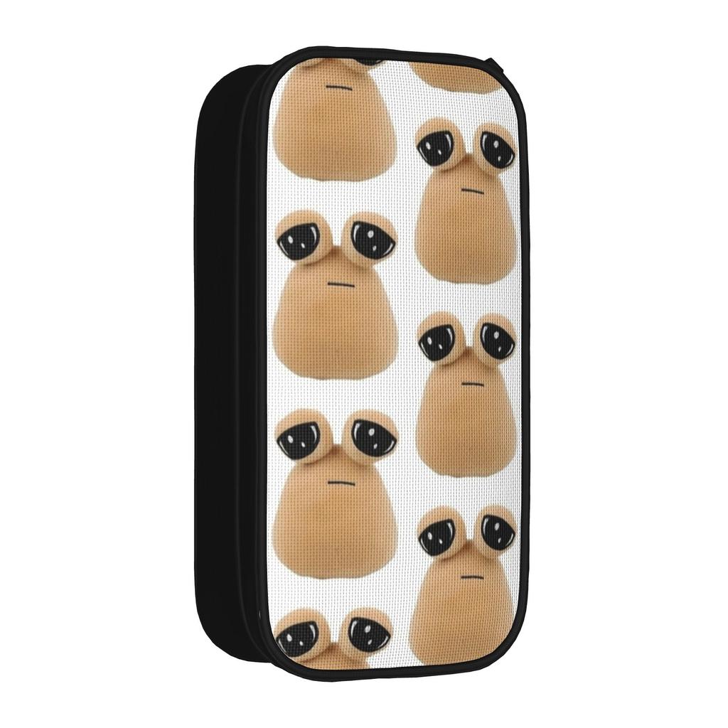My Pet Alien Pou Pencil Case Cartoon Pencilcases Pen Holder for Girls Boys Large Storage Bag School Supplies Gifts Stationery