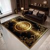 Роскошный золотой ковер для гостиной, декорация для лобби отеля, ковры большого размера, европейский циновка-мат, нескользящий коврик для пола для виллы