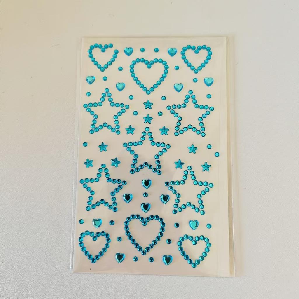 Colored Self-adhesive Rhinestones Sticker Children's Stage Show DIY Face Eye Decoration Acrylic Crystal Diamond Tattoo Sticker