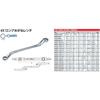 Kyoto Machine Tool Длинный комбинированный гаечный ключ (КТК) 45° M25-24X27
