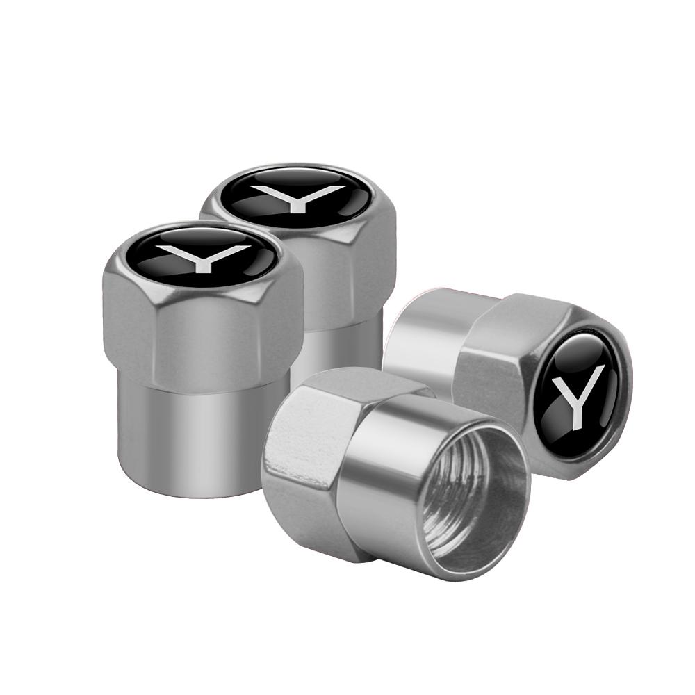 whalq7 4pcs Car Wheel Tire Valve Caps Tyre Rim Stem Covers for Tesla Model 3 Model S Model X Model Y Roadster SpaceX Cybertruck