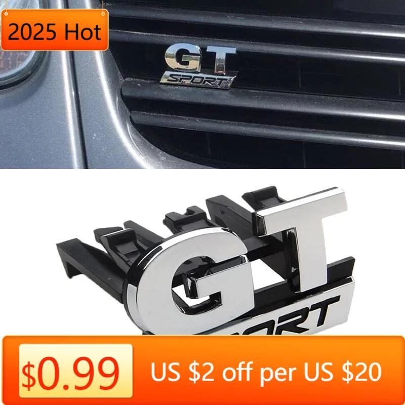 Hot ABS New GT SPORT Logo Car Styling Front Hood Grille Badge Emblem Sticker For Volkswagen VW Polo Golf 5 Passat B5 Touran Bora RG3