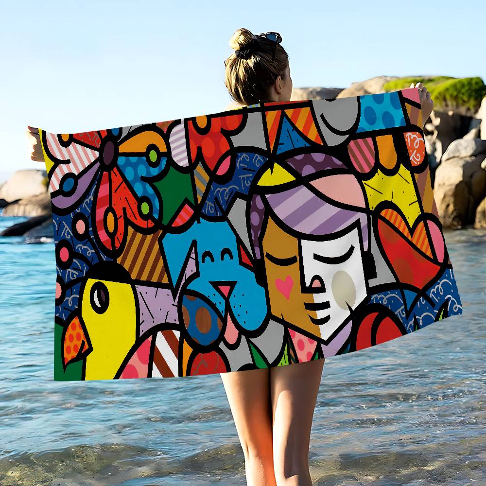 Britto Art Большие Микрофибровые Пляжные Полотенца Быстросохнущее Полотенце Песочные Пляжные Полотенца Полотенце для Бассейна Для Путешествий Пляж Бассейн Йога
