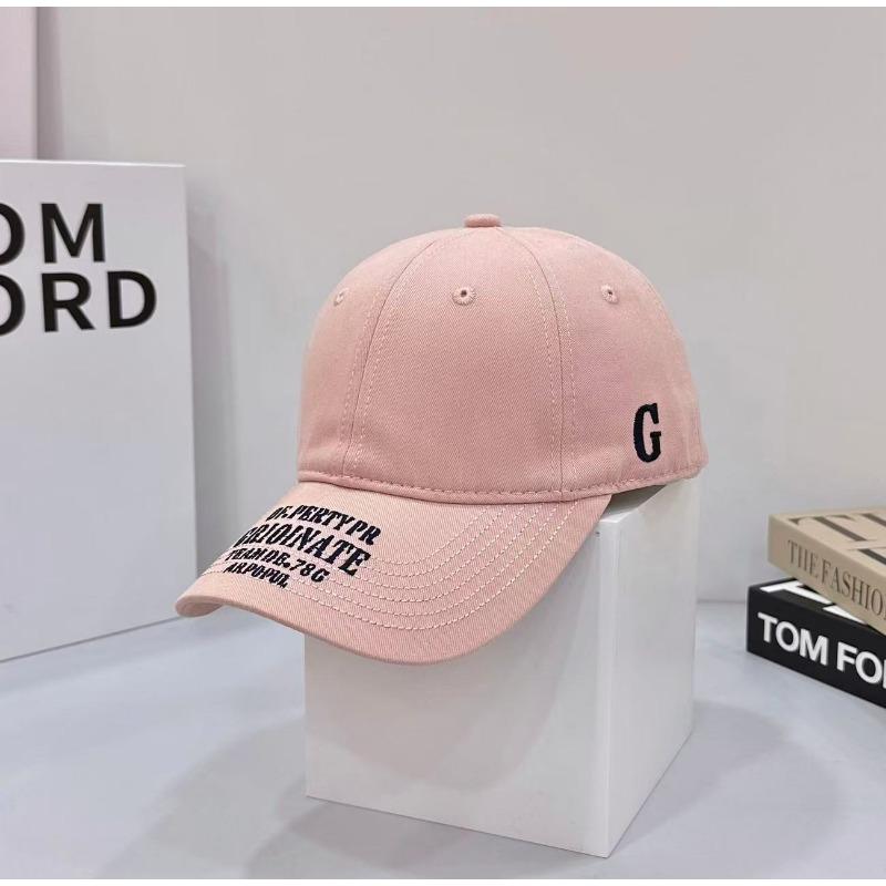 Baseball cap women's summer deep top fashion versatile face small letter embroidery sun hat sun protection cap men