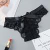 Lingerie Lace G String Underwear Female T-back Sexy Fashion Thong Ladies Back Bow Transparent Panties EMA