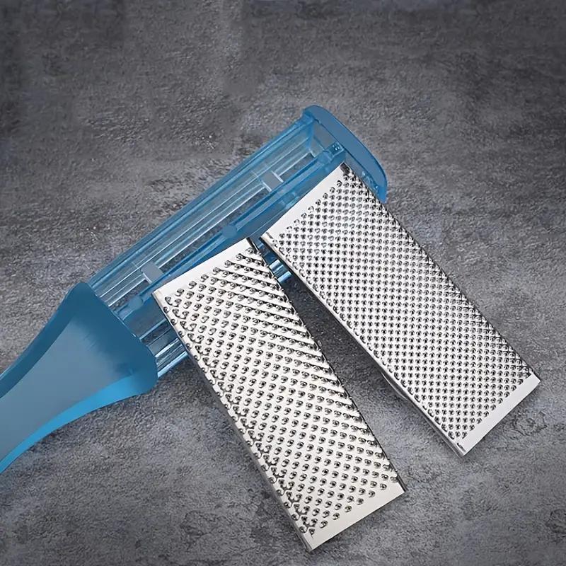 Двусторонний напильник для ног и средство для удаления мозолей, инструмент для ухода за кожей, пластиковый портативный напильник для педикюра