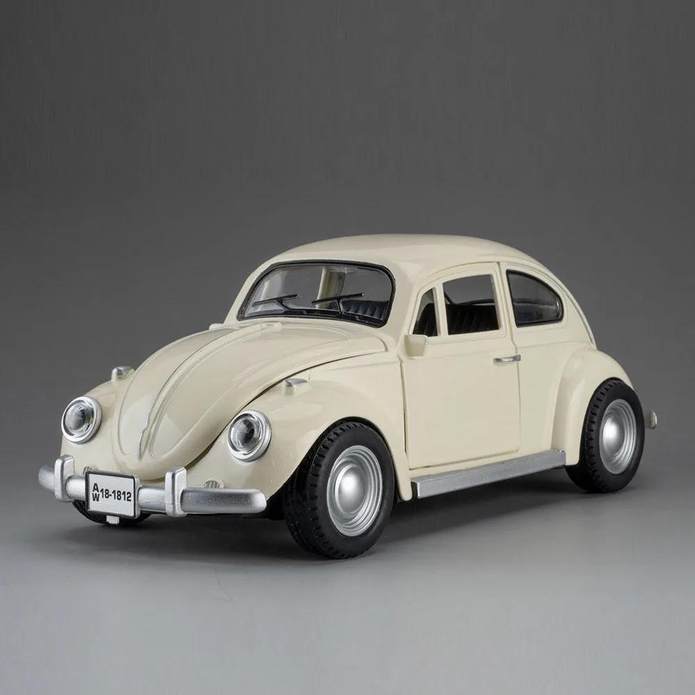 1:Масштаб 18 Жук 1955 300SL Модели Винтажные Автомобильные Игрушки Сплав Литье под Давлением Машинка Резиновые Шины Оттяжка День Рождения Автомобиль Подарки для Друзей
