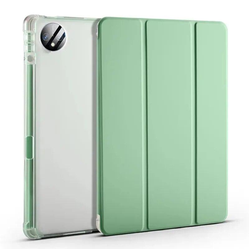 Кожаный флип-чехол для Huawei Matepad Pro 11, чехол 2023, тройной кожаный чехол с мягкой задней подставкой и подставкой для планшета Huawei Matepad Pro 11, 2022, чехол с держателем для ручек