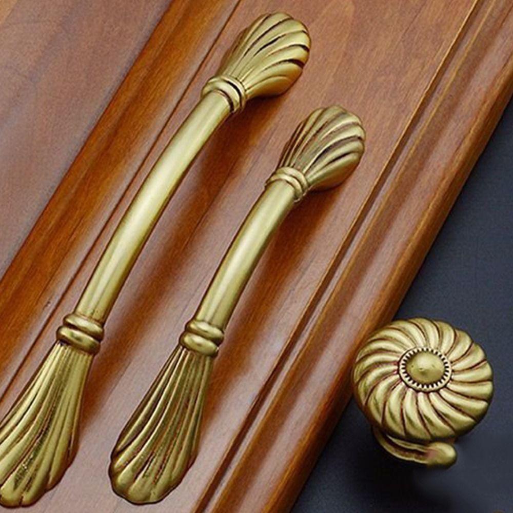 Легкая роскошная медная ручка для гардероба с одним отверстием, ручки для ящиков, декоративные ручки для шкафа