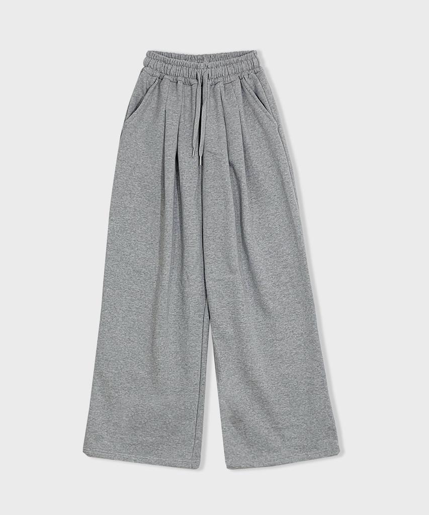 CHICKS Muir Double-Pleat Wide Pants Black