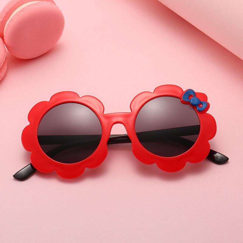 New Sunglasses Flower Cartoon Children Sunglasses Cute Bowknot Baby Glasses Cross-border Kids Sunglasses