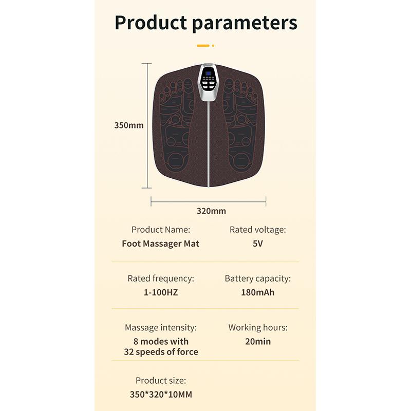 Foot Massage Mat Massager Feet EMS Electric Tool Device Blood Circulation Spa Exerciser Insoles Machine