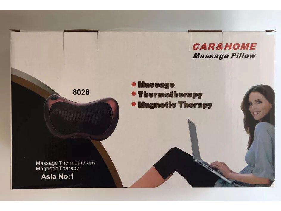 Electric Eight-Head Kneading Neck and Shoulder Massager Pillow for Home and Car