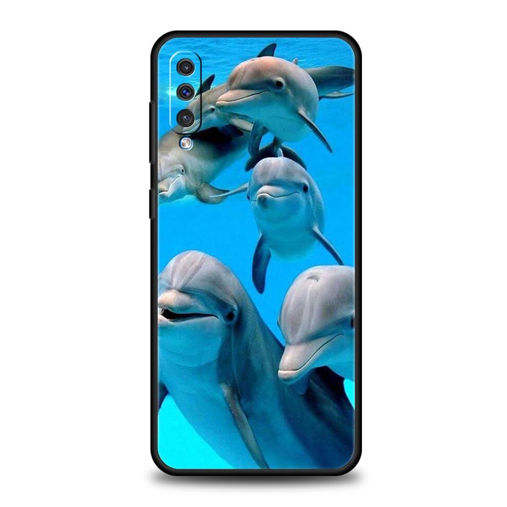 Ocean Animal Dolphin Phone Case For Samsung Galaxy A52 A50 A70 A10 A30 A40 A20S A20E A02S A12 A22 A72 A42 A32 5G A04s Soft Cover