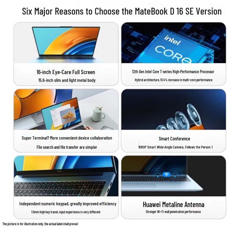 Huawei Ноутбук MateBook D16 SE 16 дюймов (Китайская версия)